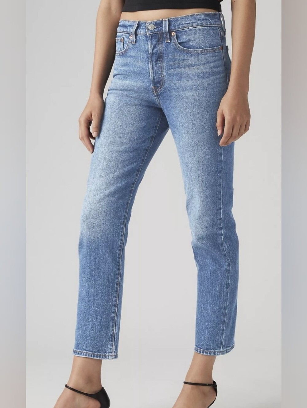 Levis Wegie Straight Button Fly Jeans With Stretch